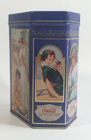 1994 Coca Cola Coke Soda Pop "The Drink of All of The Year" Blue 6" Tall Tin Metal Container