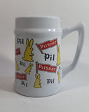 Pilsner Beer Bunny Rabbit Themed 5 1/2" Tall Stein Mug Breweriana Collectible Drinkware