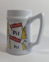 Pilsner Beer Bunny Rabbit Themed 5 1/2" Tall Stein Mug Breweriana Collectible Drinkware