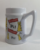 Pilsner Beer Bunny Rabbit Themed 5 1/2" Tall Stein Mug Breweriana Collectible Drinkware