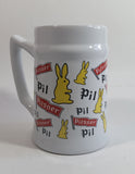 Pilsner Beer Bunny Rabbit Themed 5 1/2" Tall Stein Mug Breweriana Collectible Drinkware