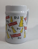 Pilsner Beer Bunny Rabbit Themed 5 1/2" Tall Stein Mug Breweriana Collectible Drinkware