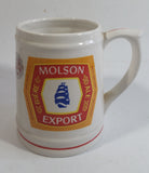 Vintage Molson Export Ale Beer 4 1/2" Tall Ceramic Stein Mug Breweriana Drinking Collectible