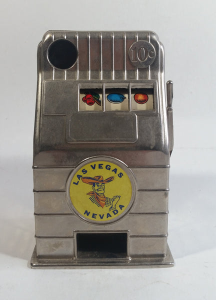 Vintage 1960s Las Vegas Nevada 10 Cent Metal Slot Machine Jack Pot Coin Bank - Not Working