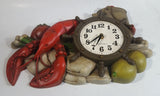 Vintage 1974 Burwood Products New Haven Lobster and Vegetables Ship's Wheel Clock