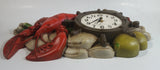 Vintage 1974 Burwood Products New Haven Lobster and Vegetables Ship's Wheel Clock