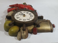 Vintage 1974 Burwood Products New Haven Lobster and Vegetables Ship's Wheel Clock