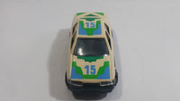 Yatming No. 815 Ford Sierra Sapphire #15 Cream White with Blue Green Die Cast Toy Car Vehicle