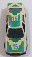 Yatming No. 815 Ford Sierra Sapphire #15 Cream White with Blue Green Die Cast Toy Car Vehicle