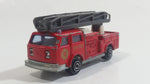 Vintage Majorette Pompier FDNY Fire Ladder Truck No. 207 Red 1/100 Scale Die Cast Toy Car Firefighting Rescue Emergency Vehicle