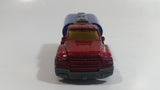 2002 Matchbox Rescue Rookies H2O Patrol Tanker Truck Dark Red and Blue Die Cast Toy Car Firefighting Vehicle