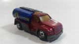 2002 Matchbox Rescue Rookies H2O Patrol Tanker Truck Dark Red and Blue Die Cast Toy Car Firefighting Vehicle