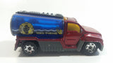 2002 Matchbox Rescue Rookies H2O Patrol Tanker Truck Dark Red and Blue Die Cast Toy Car Firefighting Vehicle