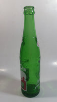 Vintage 1960s Mountain Dew Filled By Jim and Clara "Hillbilly Style" Green Glass Soda Pop Beverage Bottle "It'll tickle your innards!"