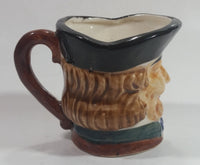 Antique Toby Style 3" Tall Colonial Man Face Mug Hand Painted