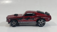 2007 Hot Wheels Mustang Mach I Dark Red Die Cast Toy Muscle Car Vehicle