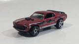 2007 Hot Wheels Mustang Mach I Dark Red Die Cast Toy Muscle Car Vehicle