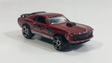 2007 Hot Wheels Mustang Mach I Dark Red Die Cast Toy Muscle Car Vehicle