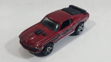 2007 Hot Wheels Mustang Mach I Dark Red Die Cast Toy Muscle Car Vehicle