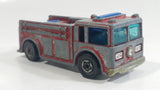 1982 Hot Wheels Fire Eater Red Fire Truck Die Cast Toy Car Vehicle - BW - Blue Lights - Hong Kong