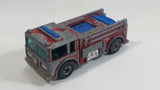 1982 Hot Wheels Fire Eater Red Fire Truck Die Cast Toy Car Vehicle - BW - Blue Lights - Hong Kong