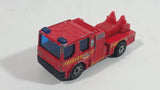 Rare Version 2002 Matchbox Dennis Sabre Ladder Truck Red Die Cast Toy Car Emergency Vehicle