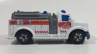 2002 Matchbox Highway Rescue Fire Truck White Die Cast Toy Car Firefighting Rescue Emergency Vehicle