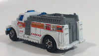 2002 Matchbox Highway Rescue Fire Truck White Die Cast Toy Car Firefighting Rescue Emergency Vehicle