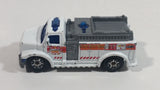 2002 Matchbox Highway Rescue Fire Truck White Die Cast Toy Car Firefighting Rescue Emergency Vehicle