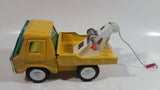 Vintage Bandai Line B.O.S. Tow Truck Yellow Pressed Steel Toy Car Vehicle Made in Korea