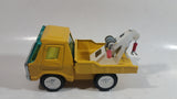 Vintage Bandai Line B.O.S. Tow Truck Yellow Pressed Steel Toy Car Vehicle Made in Korea