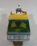 Vintage Bandai Line B.O.S. Tow Truck Yellow Pressed Steel Toy Car Vehicle Made in Korea