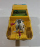 Vintage Bandai Line B.O.S. Tow Truck Yellow Pressed Steel Toy Car Vehicle Made in Korea