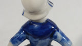 Vintage Delft Blue Holland Hand Painted 6" Tall Woman Figure - Has Repairs