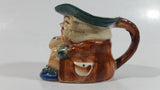 Antique Toby Style 3" Tall Man Holding Tankard Eyes Closed Face Mug Hand Painted