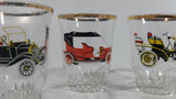 Vintage Six Car Shot Glass Set of Ford, Daimler, Austin, Wolseley, Morris, Roll's Royce Made in France