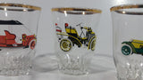 Vintage Six Car Shot Glass Set of Ford, Daimler, Austin, Wolseley, Morris, Roll's Royce Made in France