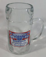 Vintage Budweiser Lager Beer 8" Tall Heavy Thick Glass Mug