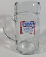 Vintage Budweiser Lager Beer 8" Tall Heavy Thick Glass Mug