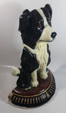 Vintage Upper Deck 13 1/2" Tall Hand Painted Cast Iron Border Collie Sheep Dog Door Stop