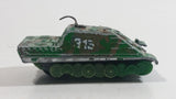 Vintage TinToys W.T. 313 JA GD Panther Camouflage Green and Brown  Die Cast Toy Car Military Army Vehicle Made in Hong Kong