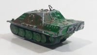 Vintage TinToys W.T. 313 JA GD Panther Camouflage Green and Brown  Die Cast Toy Car Military Army Vehicle Made in Hong Kong