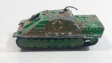 Vintage TinToys W.T. 313 JA GD Panther Camouflage Green and Brown  Die Cast Toy Car Military Army Vehicle Made in Hong Kong