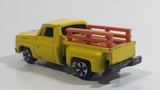 Vintage JRI Chevrolet Stepside Pickup Truck Yellow with Brown Rails Die Cast Toy Car Vehicle Made in Hong Kong