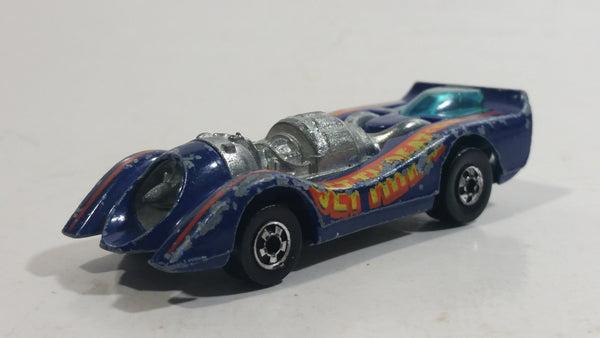 Vintage 1978 Hot Wheels Flying Colors Jet Threat Blue Die Cast Toy Car Vehicle Hong Kong