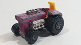 Vintage 1972 Lesney Products Matchbox No. 29 Mod Tractor Magenta Pink Die Cast Toy Car Farming Equipment Machinery Vehicle