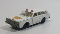 Vintage 1971 Lesney Products Matchbox No. 55 Mercury Police Car Wagon White Die Cast Toy Car Vehicle