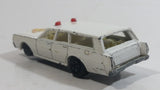 Vintage 1971 Lesney Products Matchbox No. 55 Mercury Police Car Wagon White Die Cast Toy Car Vehicle