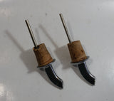 Set of 2 Vintage Corked Liquor Bottle Pourers