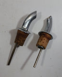 Set of 2 Vintage Corked Liquor Bottle Pourers